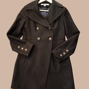 DKNY Chic & Tailored Black Wool Peacoat 2